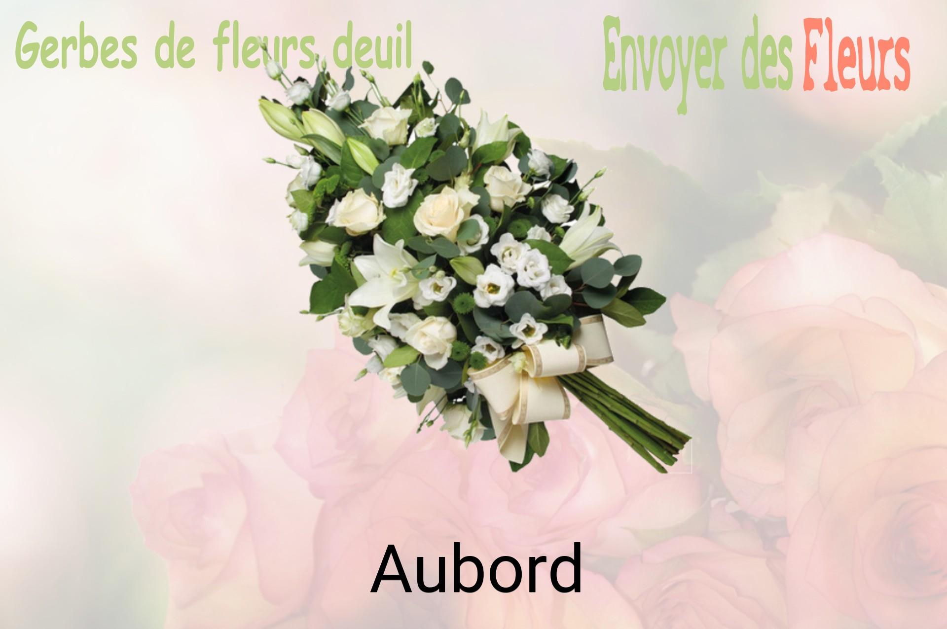 Gerbe de fleurs de deuil livrée à Aubord